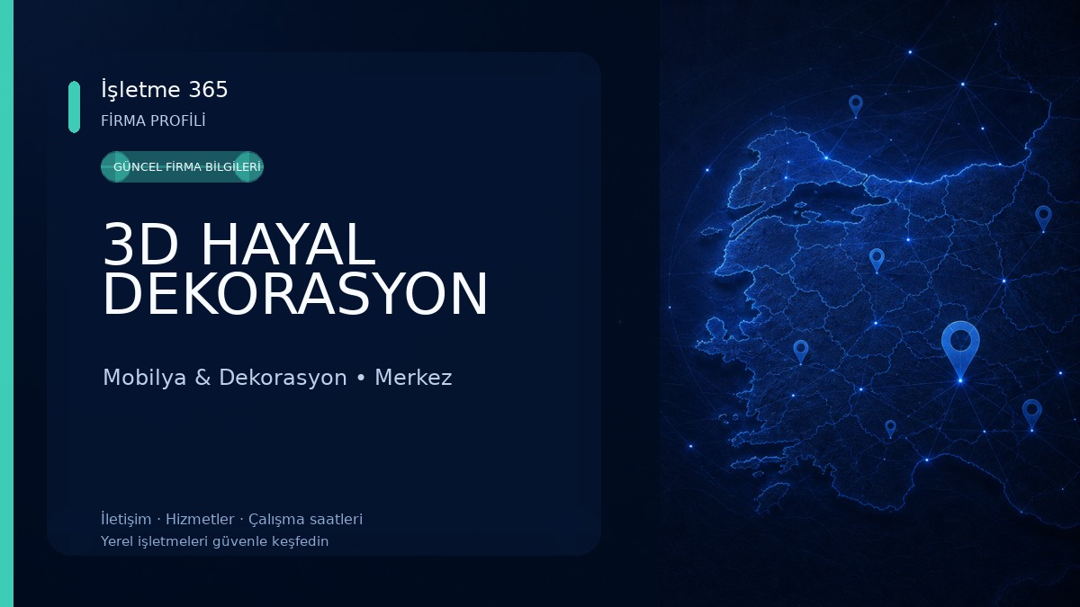 3D HAYAL DEKORASYON Mobilya & Dekorasyon