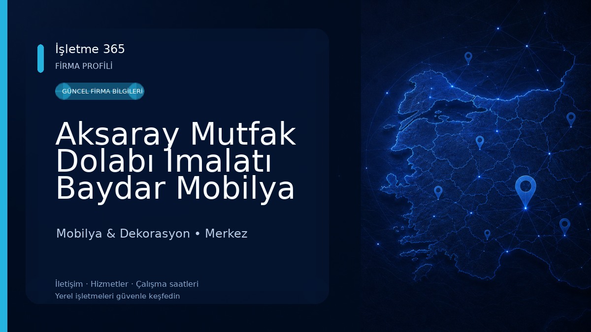 Aksaray Mutfak Dolabı İmalatı Baydar Mobilya