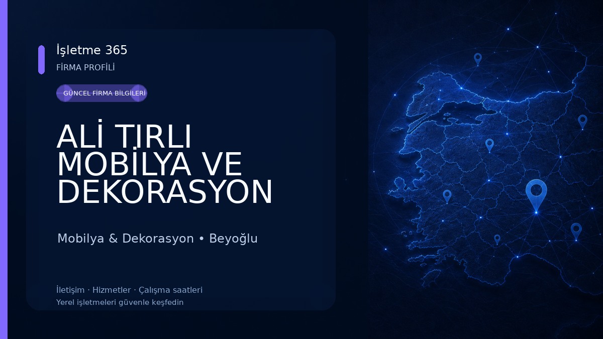ALİ TIRLI MOBİLYA VE DEKORASYON Mobilya & Dekorasyon