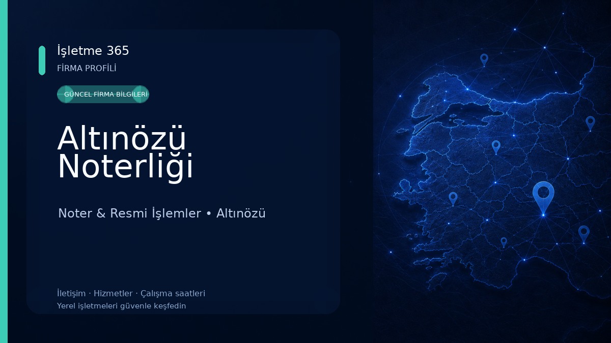 Altınözü Noterliği Noter & Resmi İşlemler