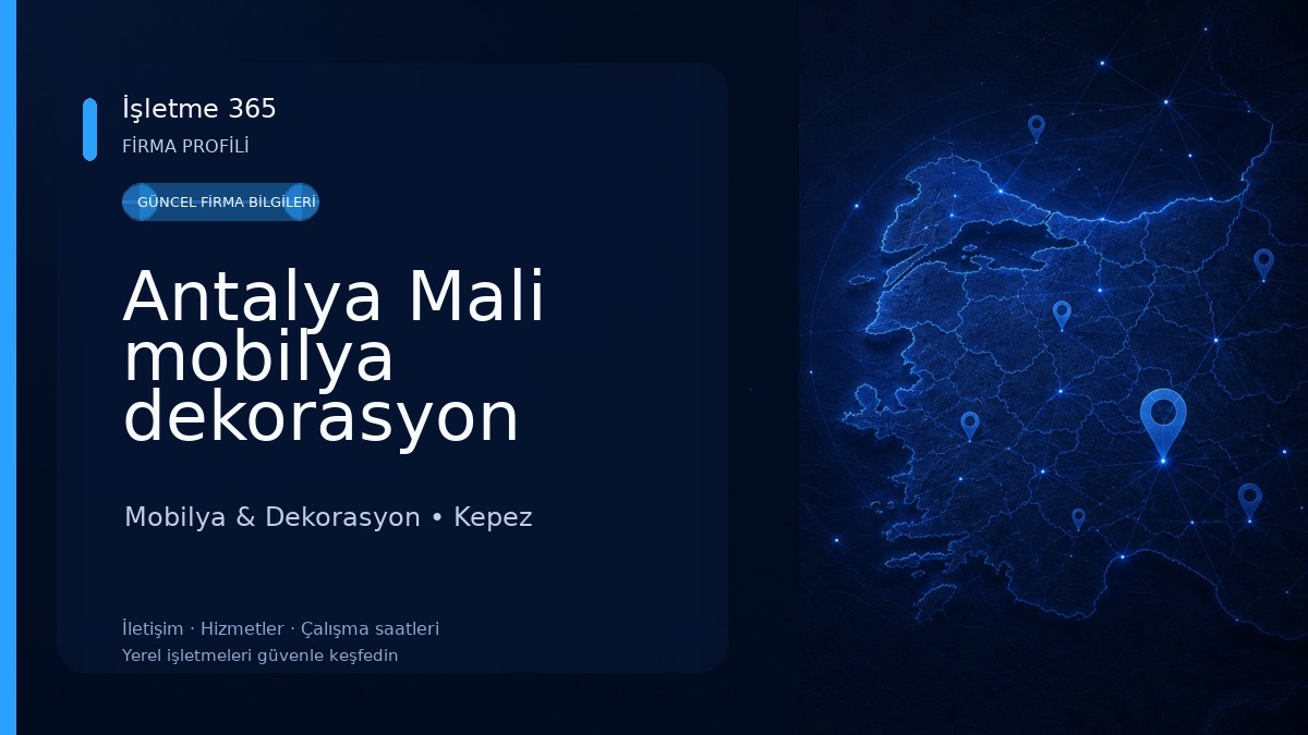 Antalya Mali mobilya dekorasyon imalat montaj