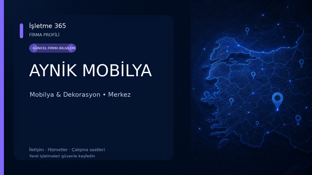 AYNİK MOBİLYA Mobilya & Dekorasyon