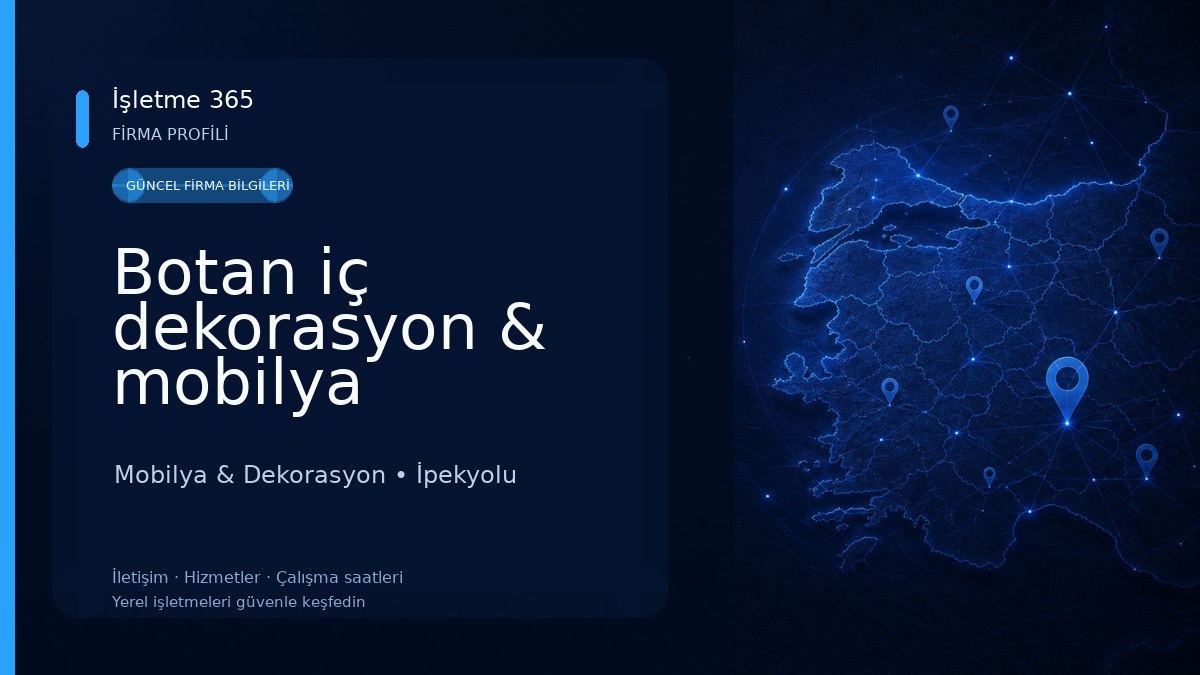 Botan iç dekorasyon & mobilya