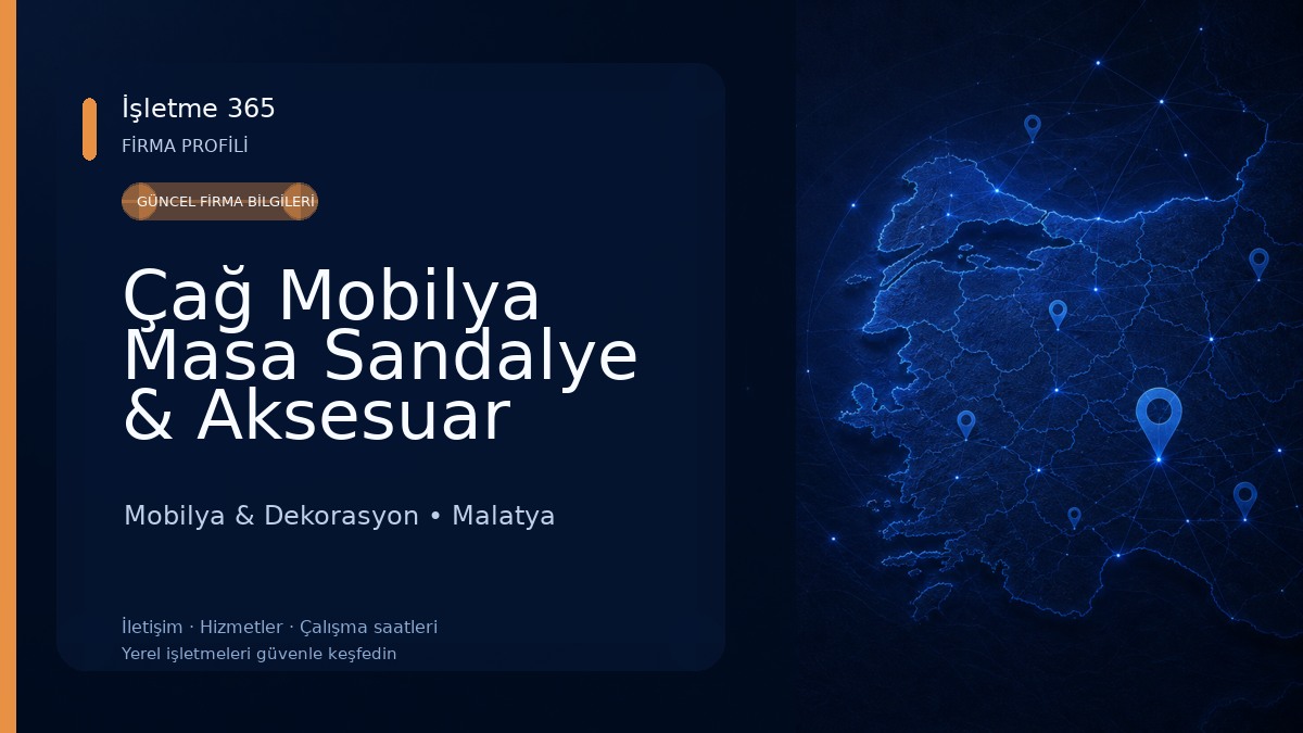 Çağ Mobilya Masa Sandalye & Aksesuar 