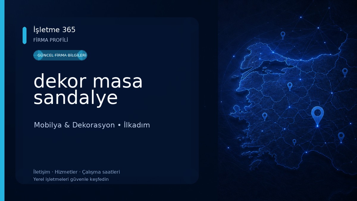 dekor masa sandalye