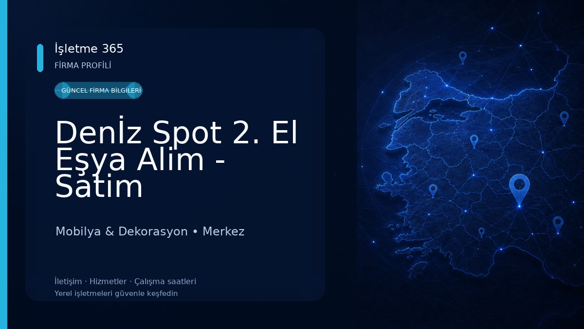 Denİz Spot 2. El Eşya Alim - Satim 