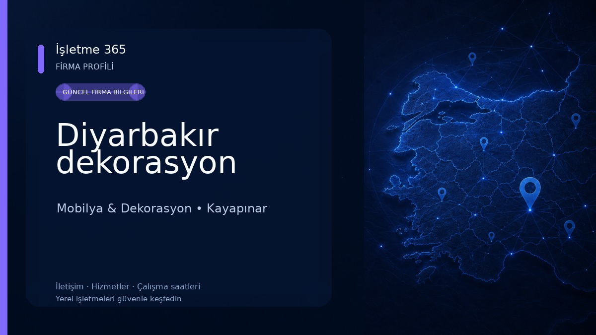 Diyarbakır dekorasyon Mobilya & Dekorasyon