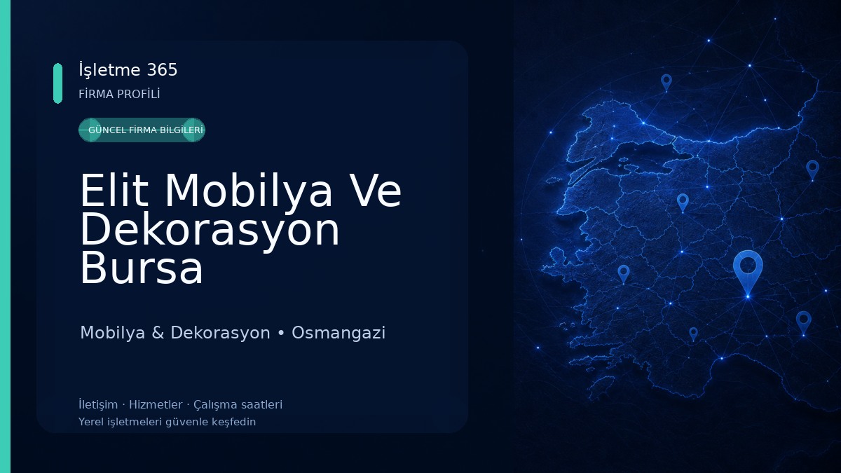 Elit Mobilya Ve Dekorasyon Bursa Mobilya & Dekorasyon