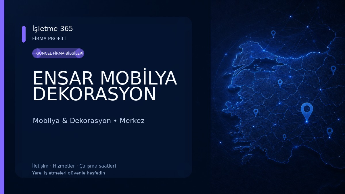 ENSAR MOBİLYA DEKORASYON