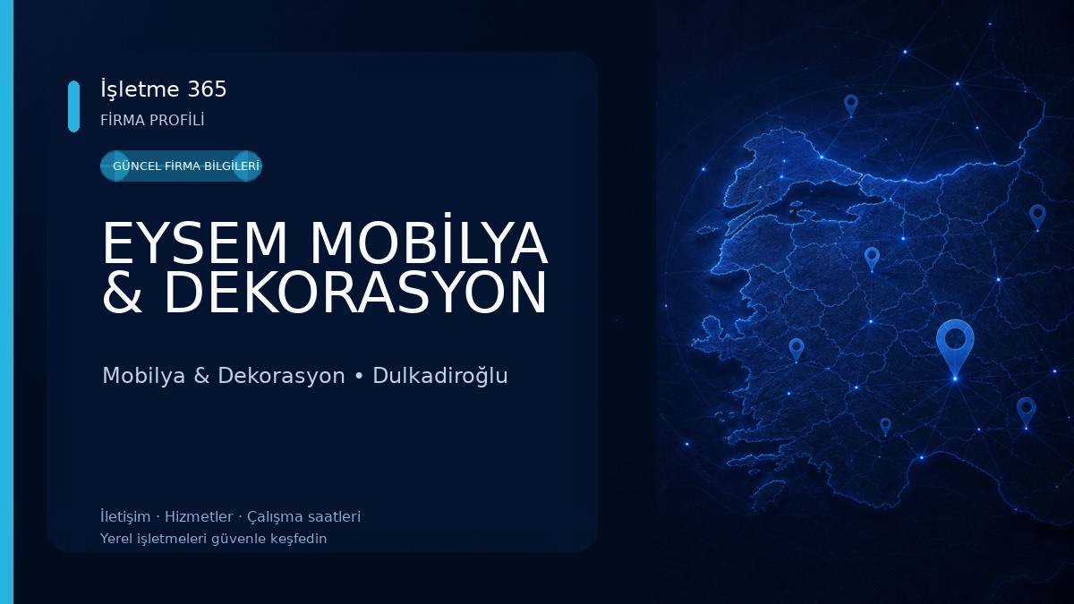 EYSEM MOBİLYA & DEKORASYON Mobilya & Dekorasyon