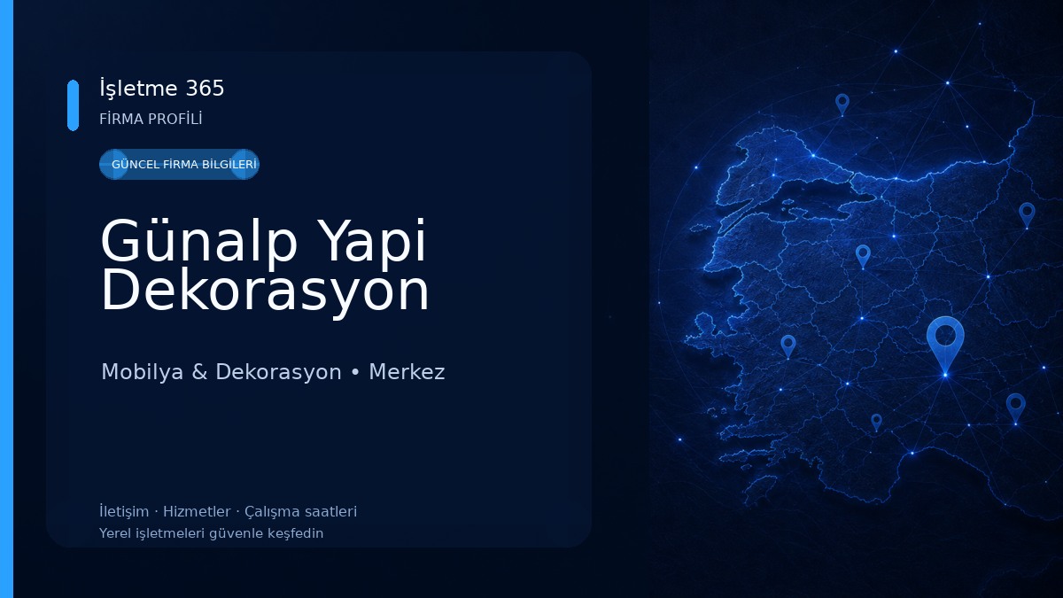Günalp Yapi Dekorasyon Mobilya & Dekorasyon