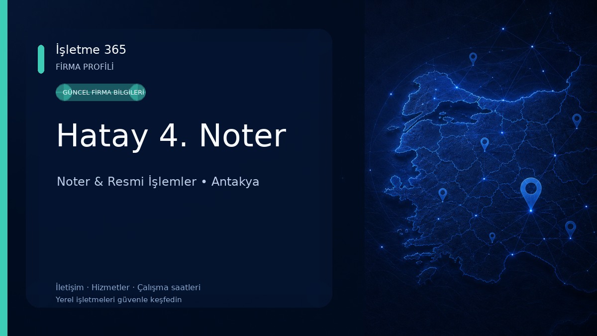Hatay 4. Noter