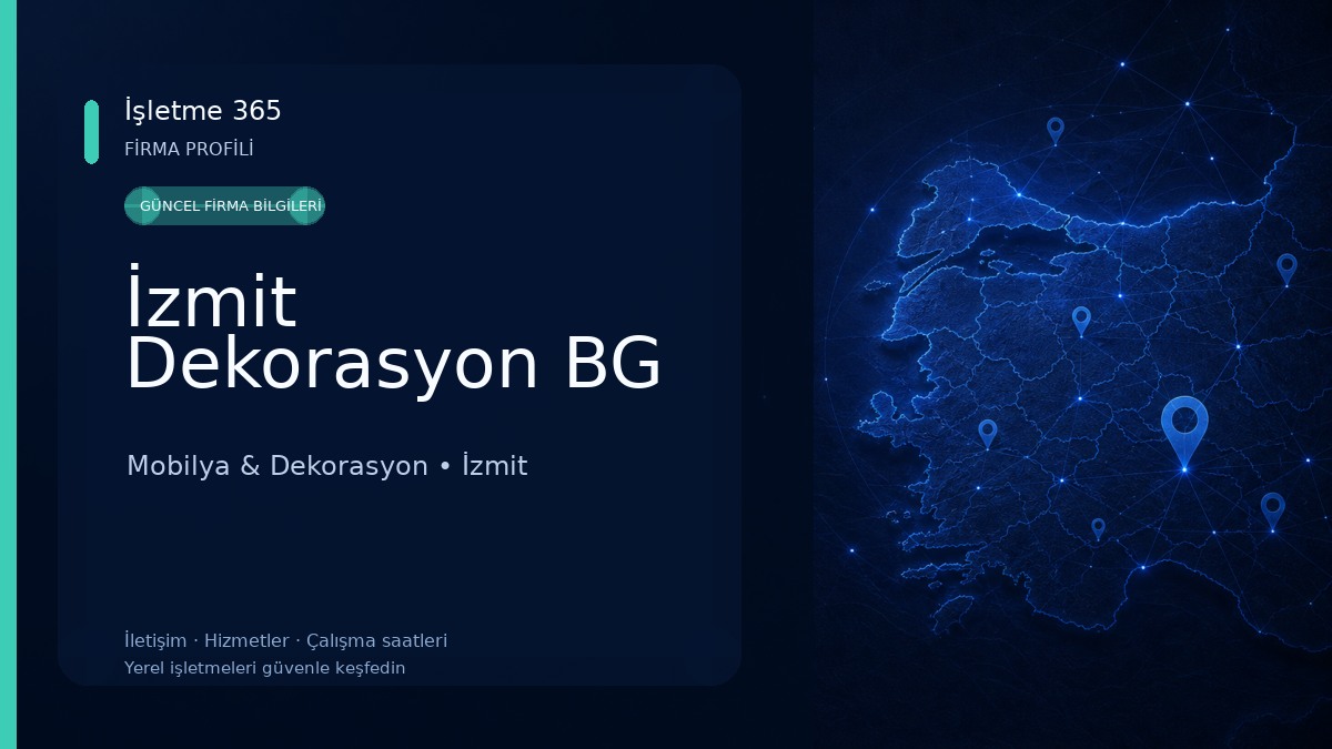 İzmit Dekorasyon BG Mobilya & Dekorasyon