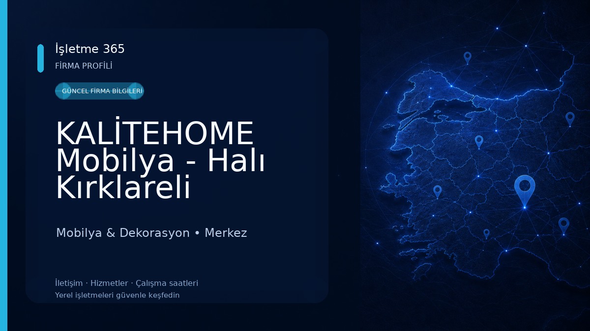 KALİTEHOME Mobilya - Halı Kırklareli