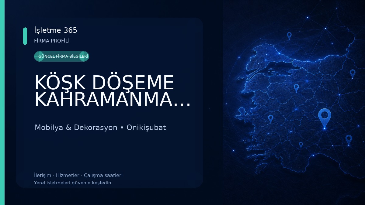 KÖŞK DÖŞEME KAHRAMANMARAŞ
