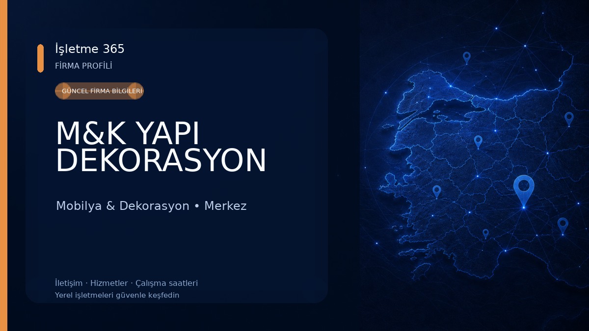 M&K YAPI DEKORASYON Mobilya & Dekorasyon