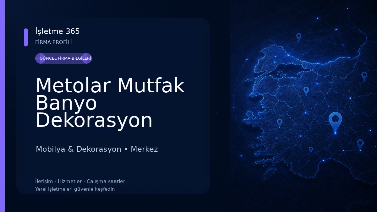 Metolar Mutfak Banyo Dekorasyon Mobilya & Dekorasyon