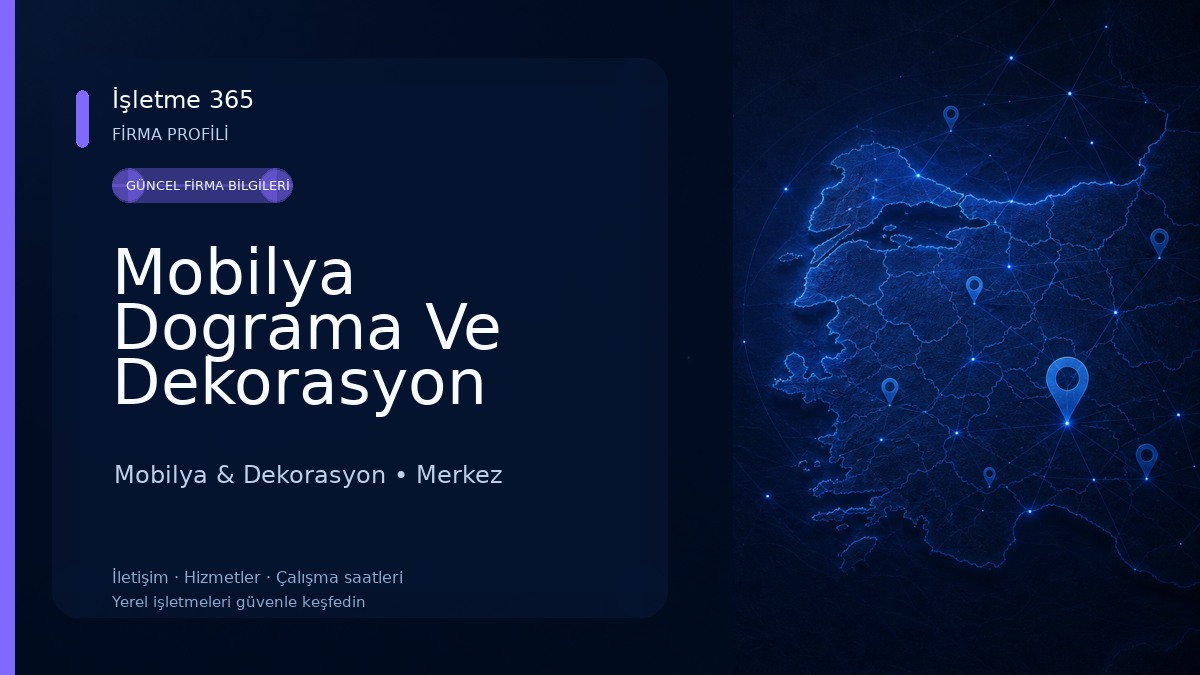 Mobilya Dograma Ve Dekorasyon