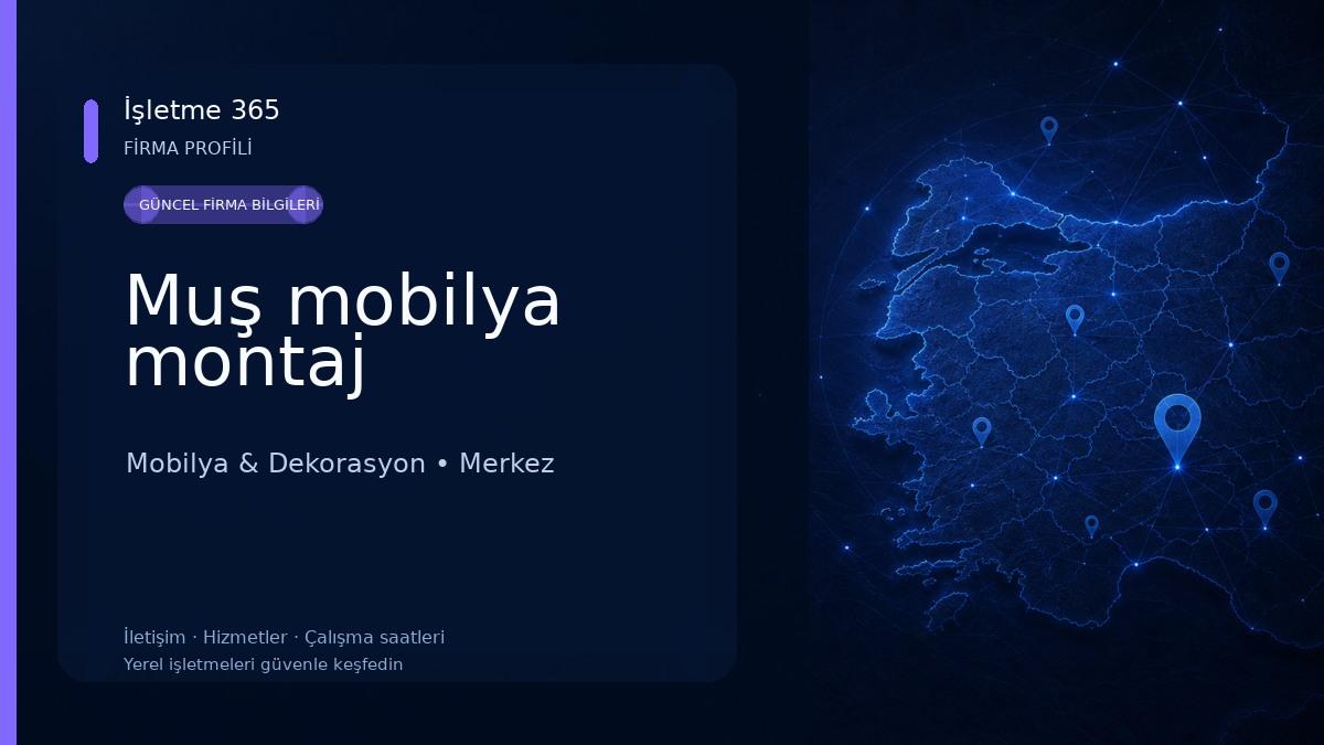 Muş mobilya montaj Mobilya & Dekorasyon