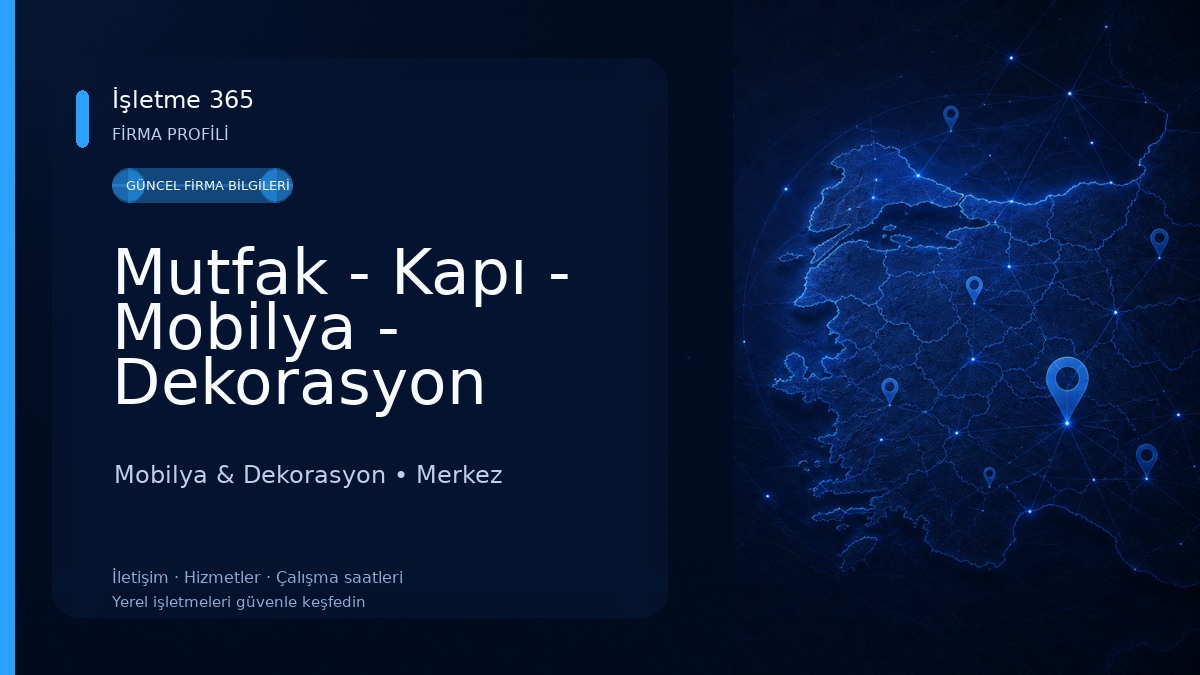 Mutfak - Kapı - Mobilya - Dekorasyon