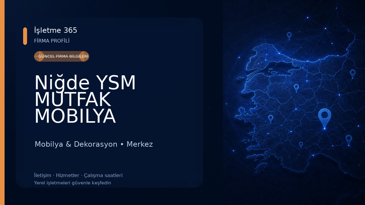 Niğde YSM MUTFAK MOBILYA DEKORASYON Mobilya & Dekorasyon