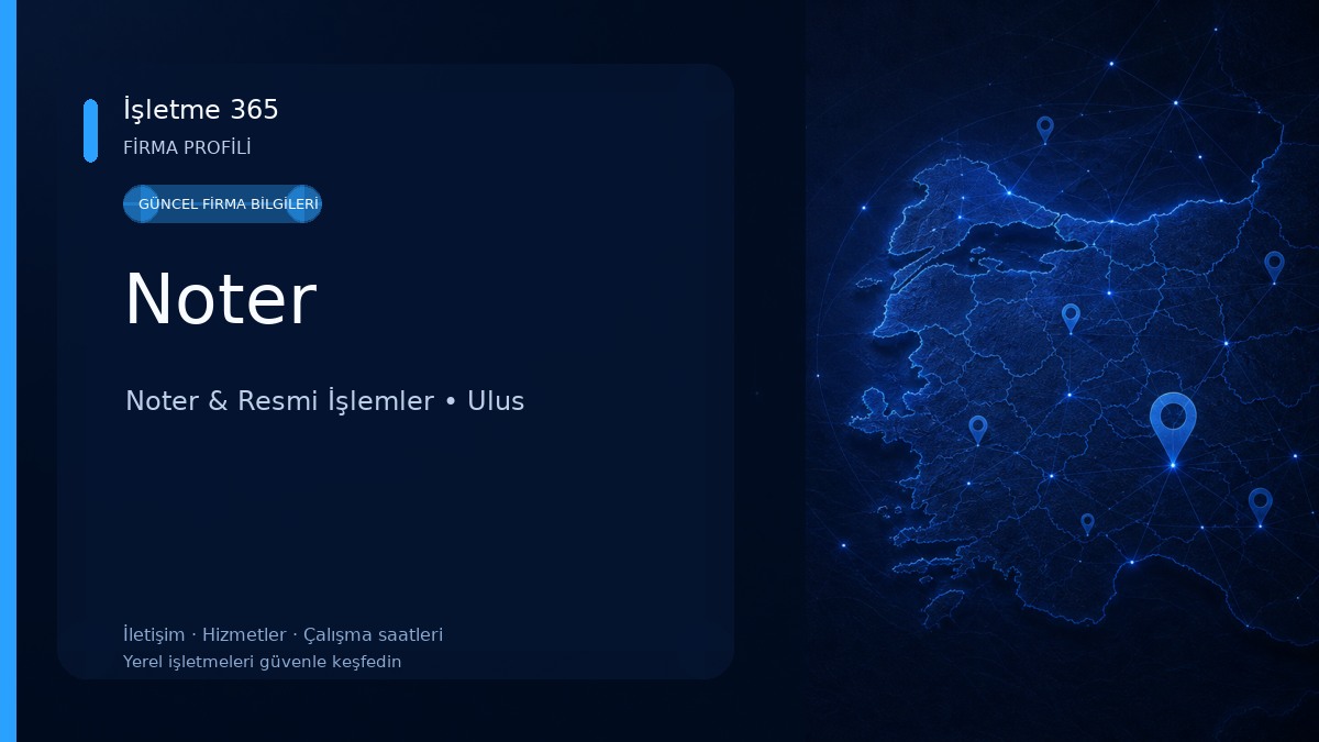 Noter Noter & Resmi İşlemler