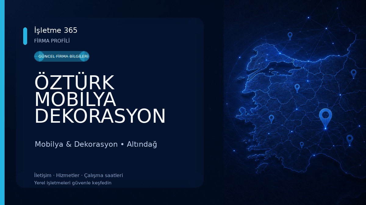 ÖZTÜRK MOBİLYA DEKORASYON ATÖLYESİ Mobilya & Dekorasyon