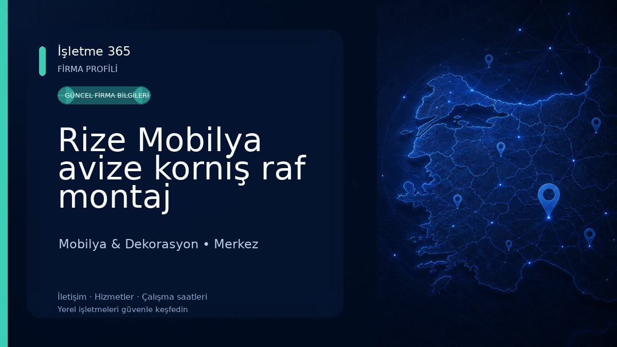 Rize Mobilya avize korniş raf montaj 
