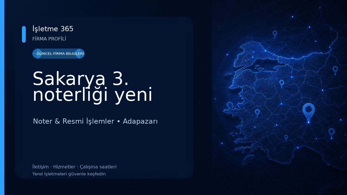 Sakarya 3. noterliği yeni 