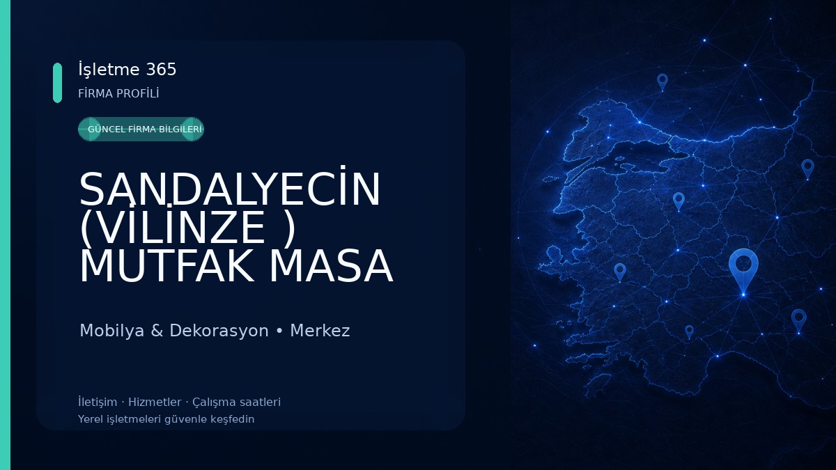 SANDALYECİN (VİLİNZE ) MUTFAK MASA VE SANDALYE