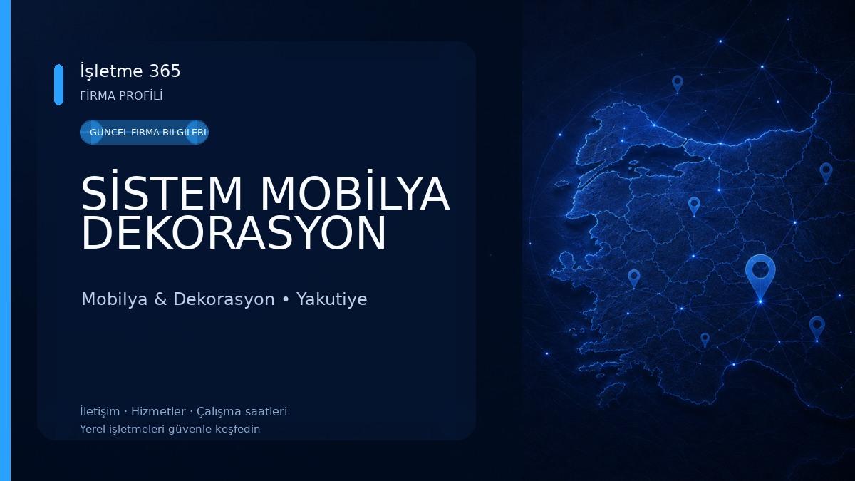 SİSTEM MOBİLYA DEKORASYON Mobilya & Dekorasyon