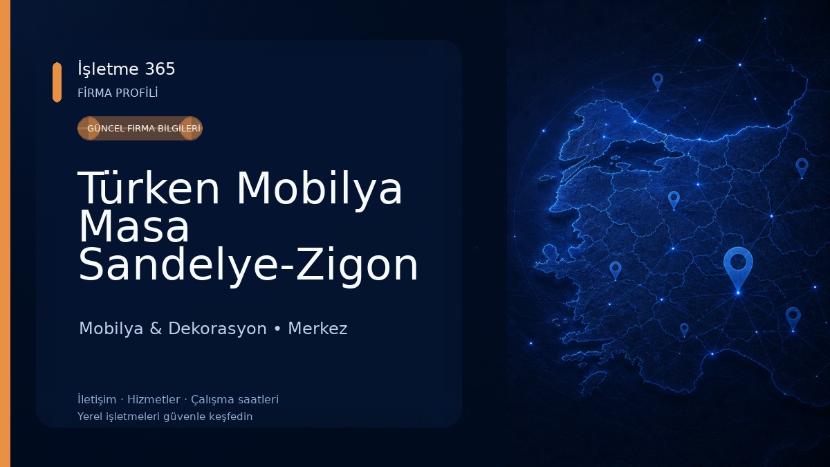 Türken Mobilya Masa Sandelye-Zigon Mobilya & Dekorasyon