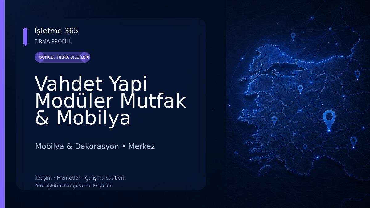 Vahdet Yapi Modüler Mutfak & Mobilya