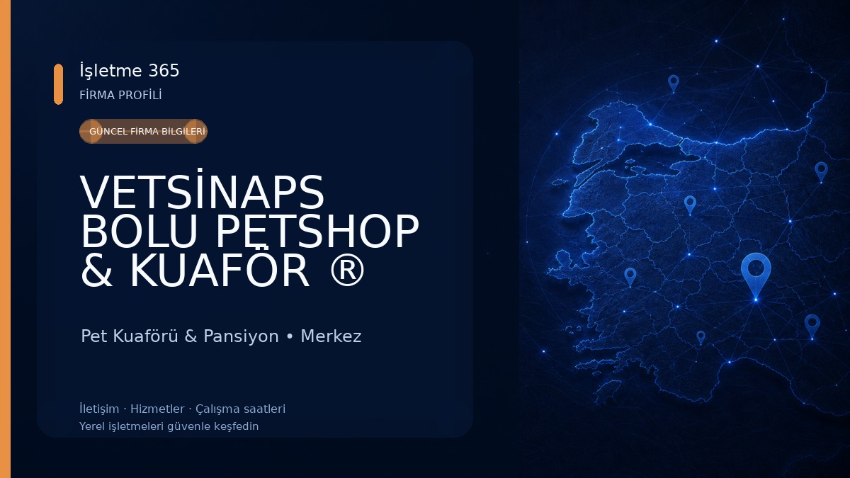VETSİNAPS BOLU PETSHOP & KUAFÖR ®️ 